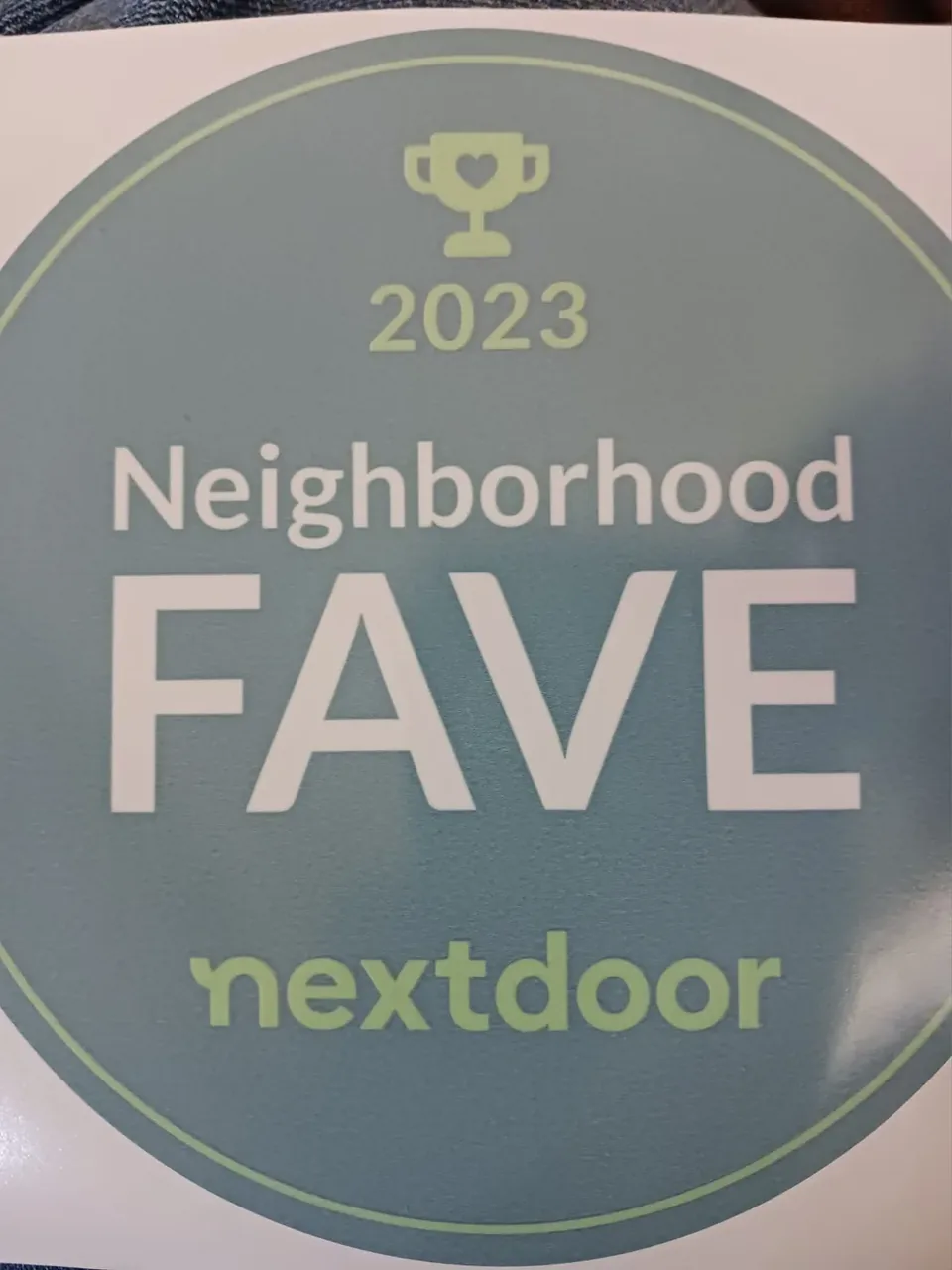 2023 Nextdoor Neighborhood Fave recognition